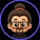 3D animated avatar logo of Arun TR, a product designer and digital marketer based in Thrissur featuring a man with glasses, beard, and a top knot bun